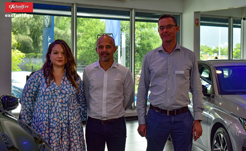 Emilie Dubard, chef de produit, Thierry Lapierre, chef des ventes Peugeot, et Nicolas Ricard, directeur d'exploitation