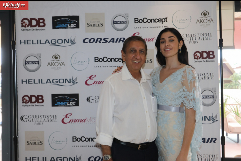 Aziz Patel avec Lison Di Martino, Miss Ile de France 2017 Aziz Patel avec Lison Di Martino, Miss Ile de France 2017