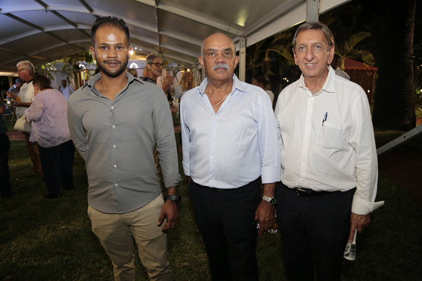 Les Saint-Lambert fils et père, du Comptoir de la Vanille, et Aziz Patel Les Saint-Lambert fils et père, du Comptoir de la Vanille, et Aziz Patel