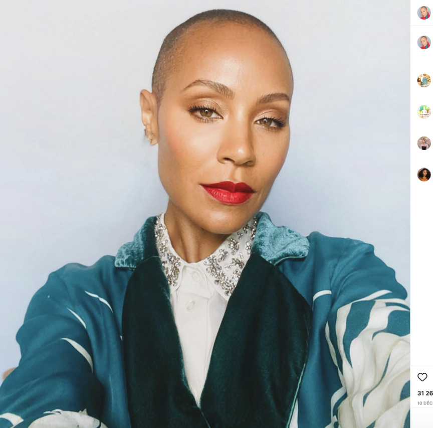 La belle Jada Pinkett Smith (photo de son compte Instagram @jadapinkettsmith)