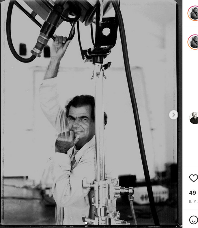 La photo de Patrick Demarchelier publiée par ses proches sur son compte Instagram pour annoncer sa mort