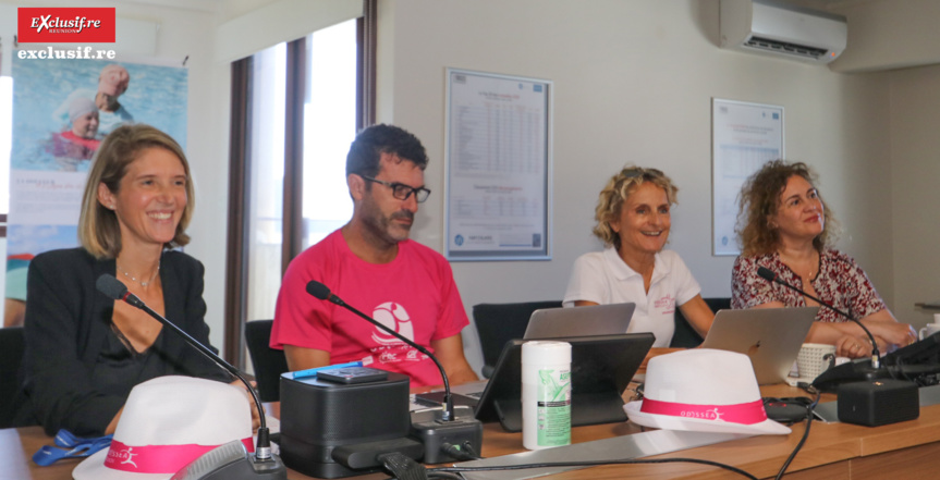 Nathalie Ho Pun Cheung, responsable marketing et communication du Groupe CRC, Luc Bizouerne, directeur Run Odysséa, Nathlaie Bourcier, présidente Run Odysséa, et Anne Bergougnoux, représentante Odysséa France Nathalie Ho Pun Cheung, responsable marketing et communication du Groupe CRC, Luc Bizouerne, directeur Run Odysséa, Nathlaie Bourcier, présidente Run Odysséa, et Anne Bergougnoux, représentante Odysséa France