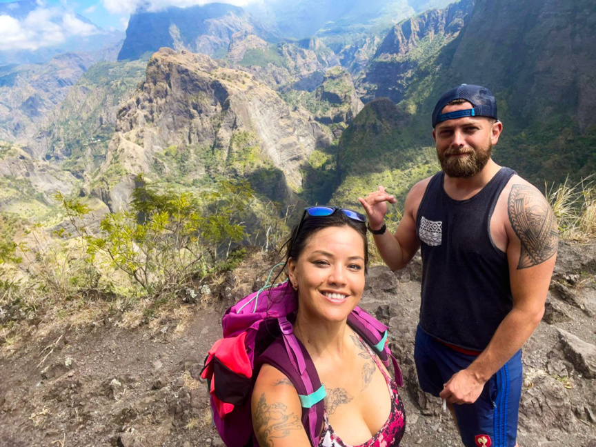 Le voilà le fameux Geoffrey qui rend Helen heureuse aujourd'hui... Randonnée à La Réunion