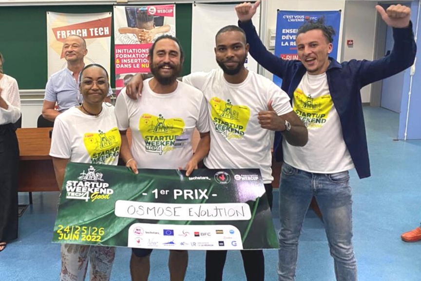 Gildas Kerneur 1er prix et son équipe
