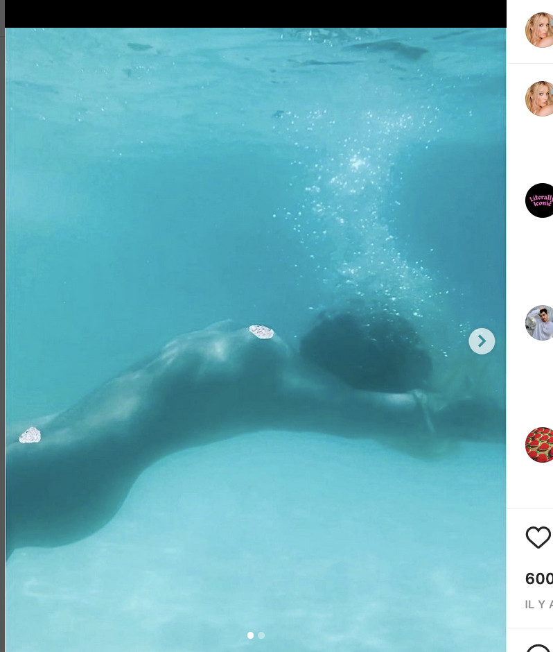 Nue sous l'eau cette fois! Nue sous l'eau cette fois!