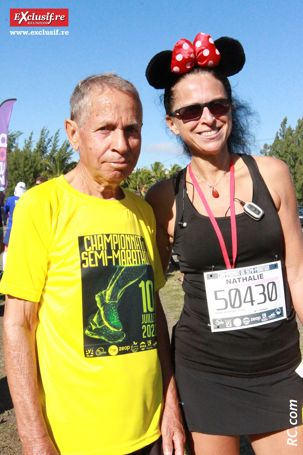 Axel Lallemand, 80 ans et bien en forme, félicitée par Nathalie