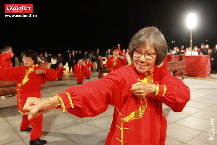 Démonstration de Qi Qong par les membres de l&#39;association dirigée par Véronique Tseng