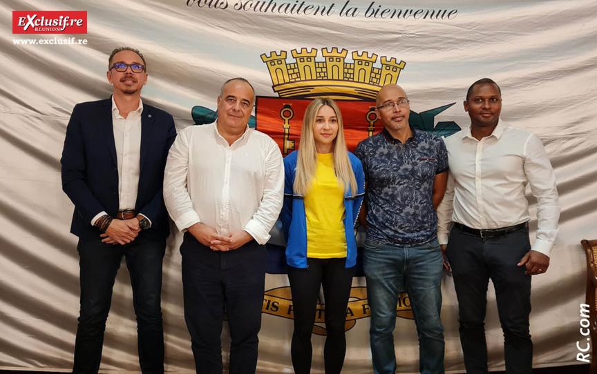 Anzhelica Terliuga entourée de Teddy Técher, Jean-Michel Jobart, Vincent et Fabrice Laroque