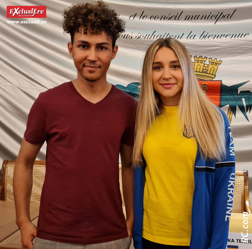 Lillian Clotagatilde, qui a servi d'interprète pendant le séjour de la championne