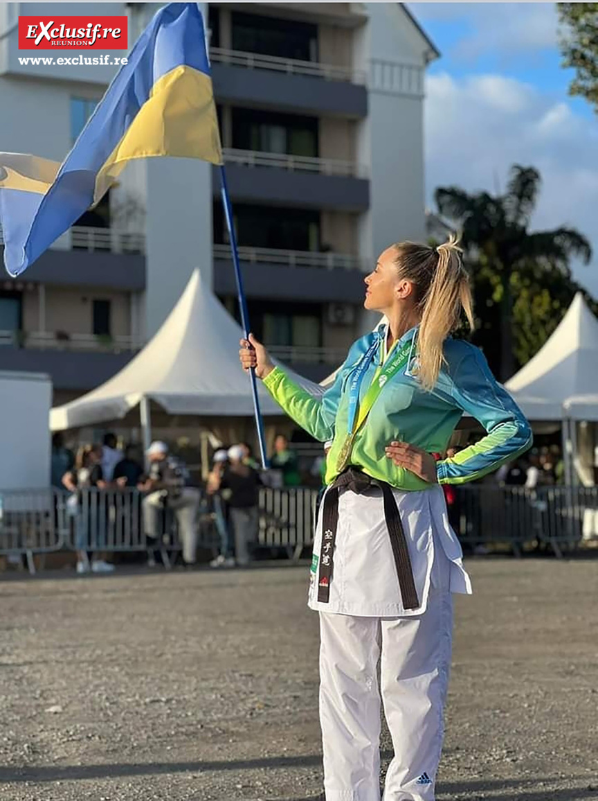 Dans les rues de Saint-Pierre, le 14 juillet, Anzhelica était le symbole de la résilience commune du peuple ukrainien meurtri par la guerre Dans les rues de Saint-Pierre, le 14 juillet, Anzhelica était le symbole de la résilience commune du peuple ukrainien meurtri par la guerre