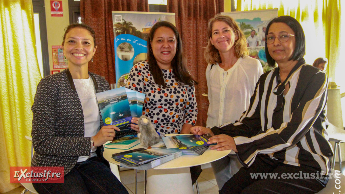 Quatre représentantes de la MTPA : Amandine Dijoux (Réunion), Moira Arouff (Maurice), Amrita Craig (Maurice), et Marguerite Bertin (Réunion)