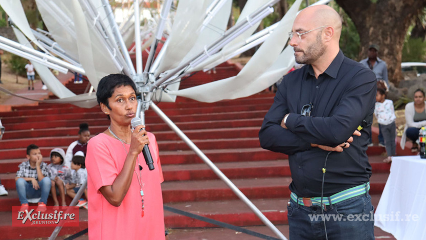 La maire Ericka Bareigts et Thomas Bordèze, directeur des Electropicales