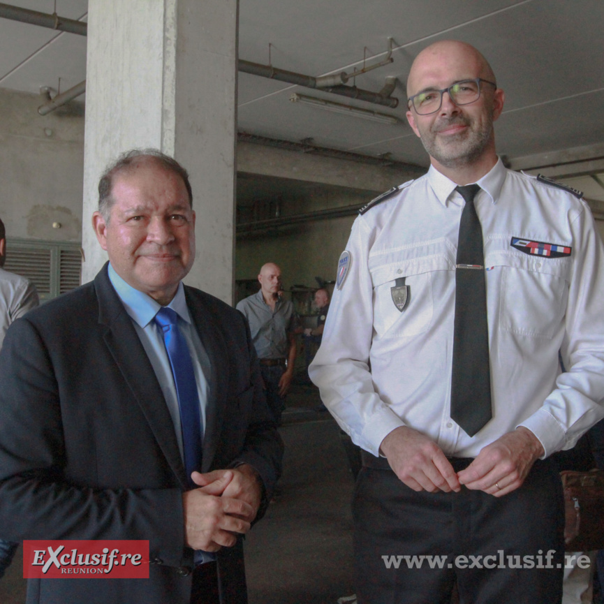 David Lorion, adjoint au maire de Saint-Pierre, et Laurent Fraysse