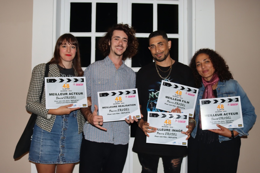 Pierre Erudel, le lauréat 2022, avec ses différents prix Pierre Erudel, le lauréat 2022, avec ses différents prix