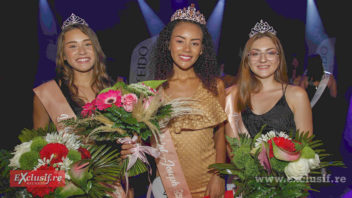 Camille Grondin, 2ème dauphine, Nancy Camilo, Miss Saint-Joseph, et Nelssy Folio, 1ère dauphine