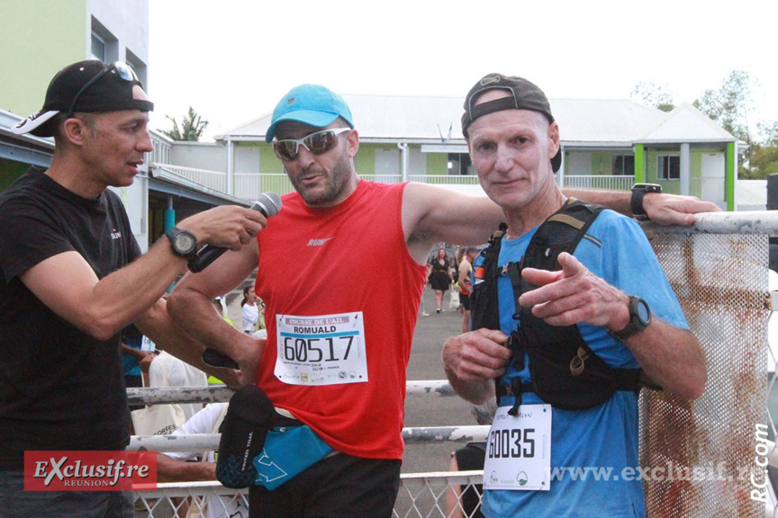 Roselyn Maillot (en bleu) 6ème Master 45 est traileur producteur de banane bio dans le sud sauvage Roselyn Maillot (en bleu) 6ème Master 45 est traileur producteur de banane bio dans le sud sauvage