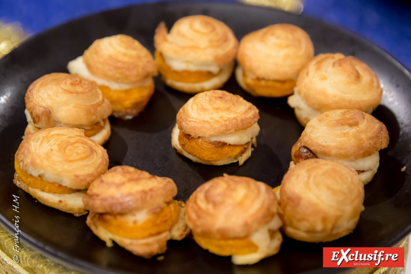 Mini-burgers feuilletés aux noix de saint-jacques Mini-burgers feuilletés aux noix de saint-jacques