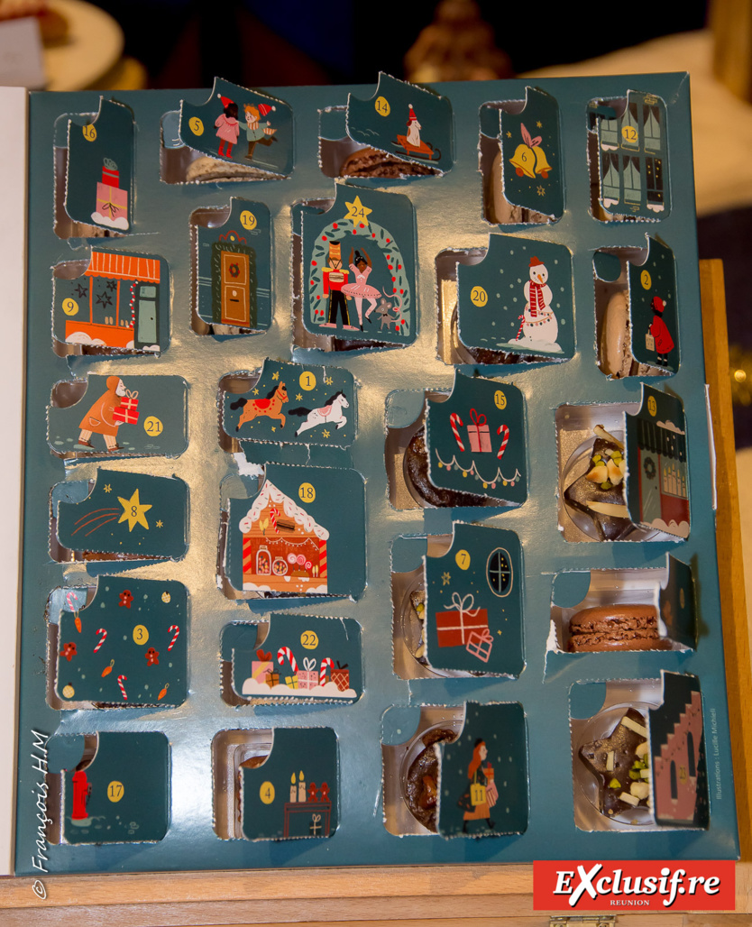 Calendrier de l'Avent Assortiment de 24 mignardises et macarons