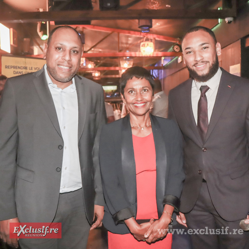 Pierrick Robert, président de la CCIR, Ericka Bareigts et Thomas Robert