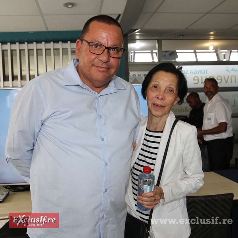 Jacques Técher, maire de Cilaos, et madame Thien Ah Koon Jacques Técher, maire de Cilaos, et madame Thien Ah Koon