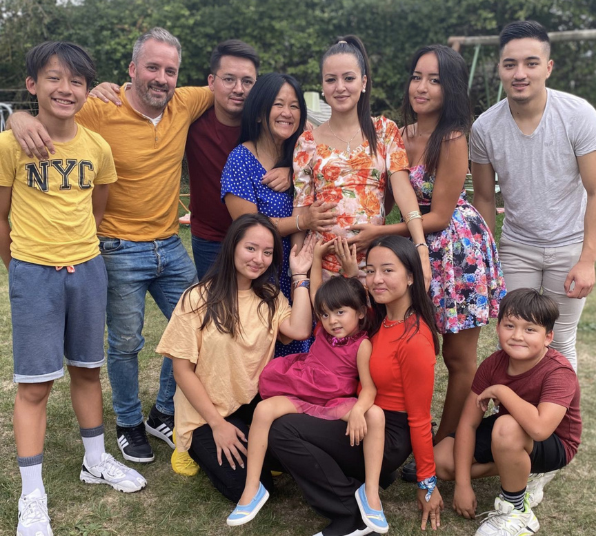 La famille Gayat au complet, mais ils ne sont pas tous venus dans notre île