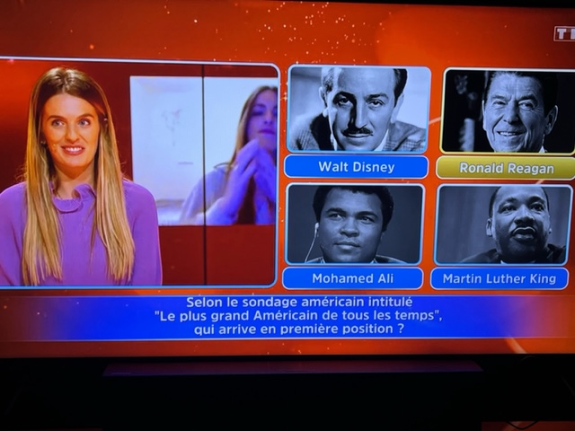 Sarah a répondu "Ronald Reagan"... Sarah a répondu "Ronald Reagan"...