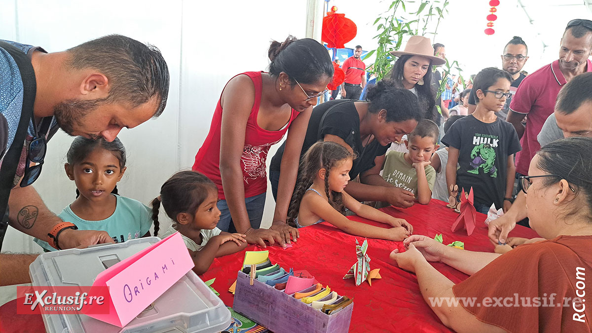 L’atelier Origami a attiré beaucoup d’enfants