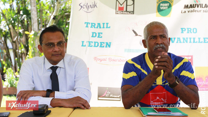 Jeannick Atchapa,maire de Bras-Panon et Nicolas Avriama, directeur de course Jeannick Atchapa,maire de Bras-Panon et Nicolas Avriama, directeur de course