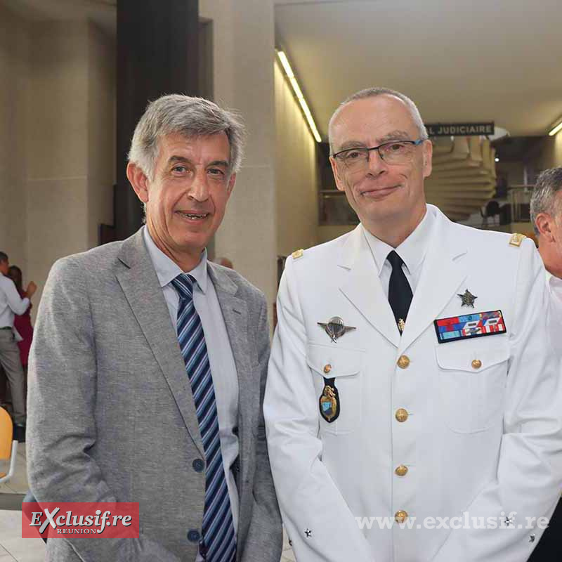 Alain Chateauneuf et le général Pierre Poty Alain Chateauneuf et le général Pierre Poty