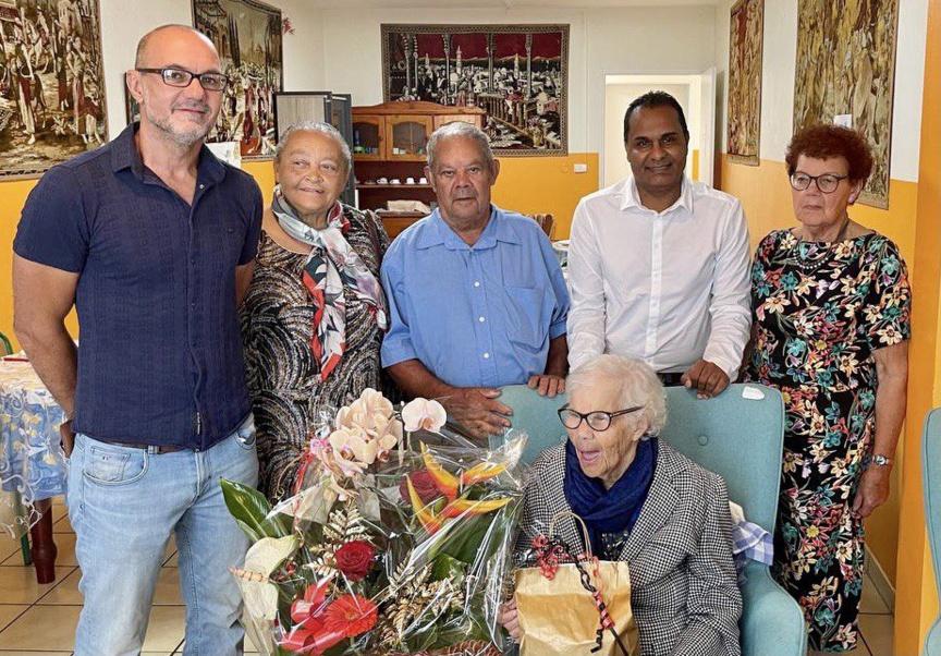 Les 101 ans de Scholastie Turpin à saint-Leu