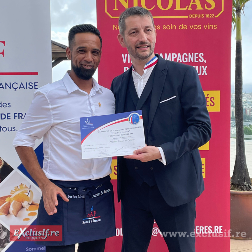 Formation Sommelier par Laurent Derhe (MOF): remise de certificats