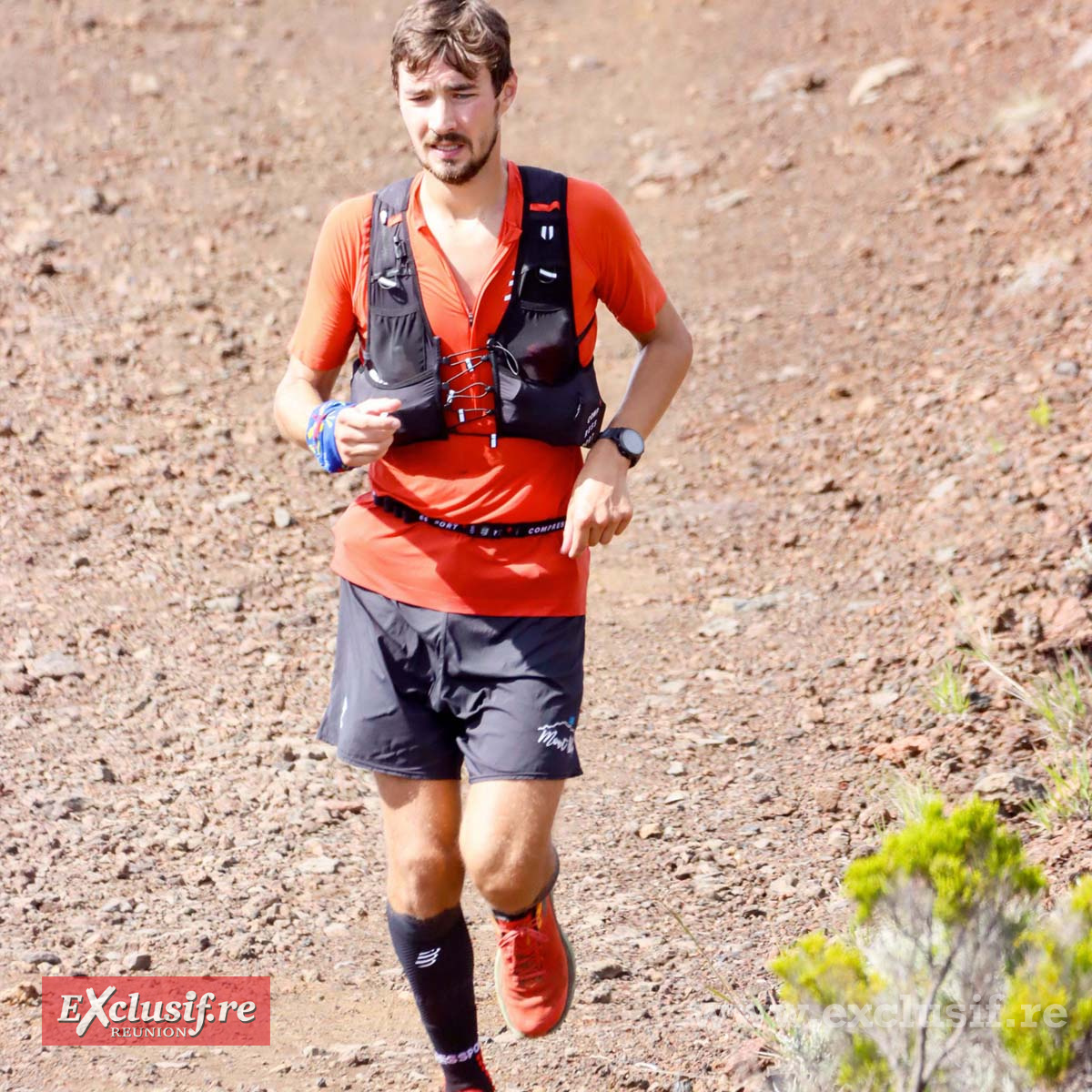 Antoine Camparot, vainqueur des 43 km des Brûleries de la Fournaise