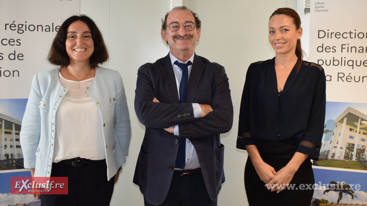 Christelle Portier, adjointe du directeur, responsable du Pôle Animation des réseaux et partenariats, Joaquin Cester, directeur régional des Finances Publiques, et Lori Alibert, responsable Communication et Accueil et services aux publics Christelle Portier, adjointe du directeur, responsable du Pôle Animation des réseaux et partenariats, Joaquin Cester, directeur régional des Finances Publiques, et Lori Alibert, responsable Communication et Accueil et services aux publics