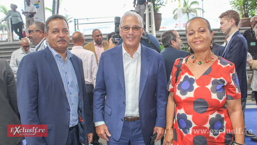 Mickael Martin, directeur de la Nordev, Maurice Gironcel, et Sonia Bardinot, adjointe mairie Saint-Denis