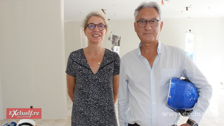 Astrid Combemorel et Georges Malet, pêts pour la visite de chantier...