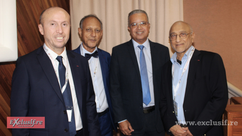 Dominique Vienne, Roger Ramchetty, Cyrille Melchior, et Houssen Amode