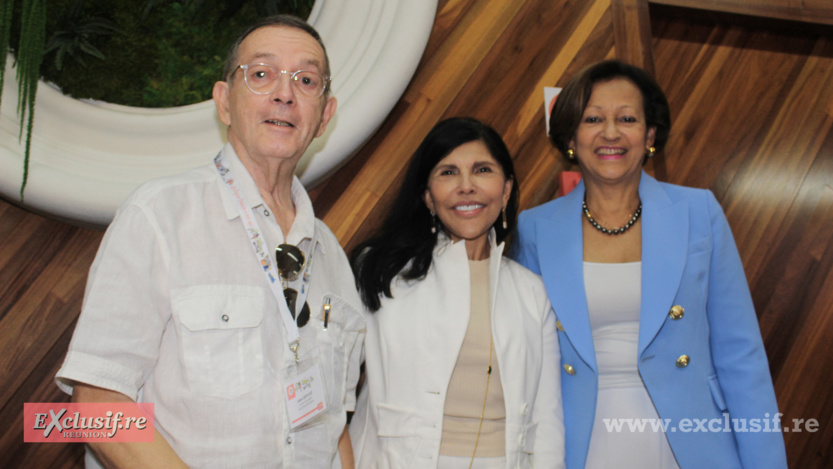 Alain Défaud, Nassimah Dindar et Marie-Luce Penchard avec un invité Alain Défaud, Nassimah Dindar et Marie-Luce Penchard avec un invité