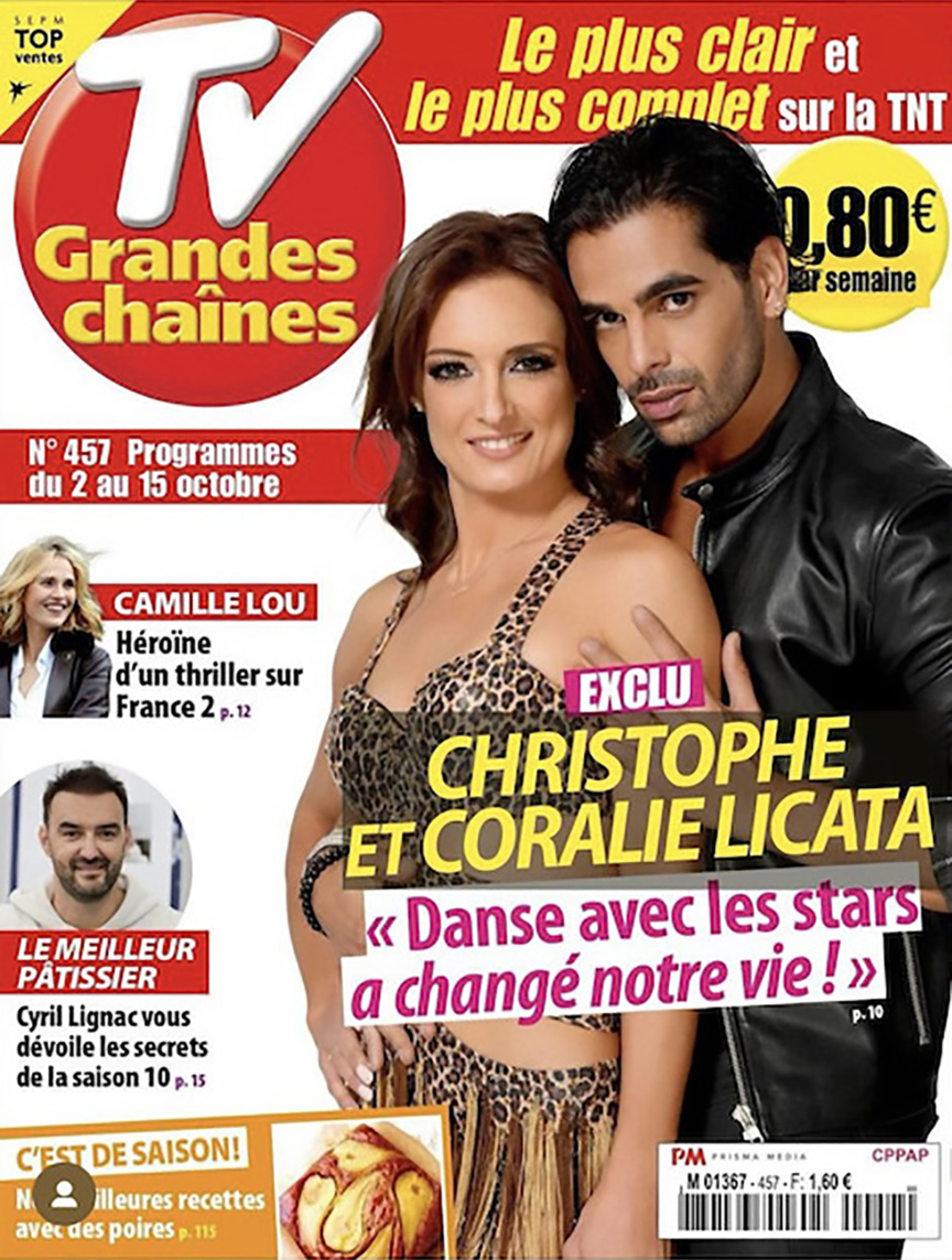 Christophe et Coralie Licata seront présents pour l'événement. Ici en UNE de TV Grands Chaînes Christophe et Coralie Licata seront présents pour l'événement. Ici en UNE de TV Grands Chaînes