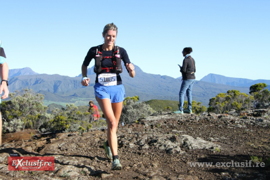 Amandine Dumas (2ème féminine) au niveau de la Plaine des Sables