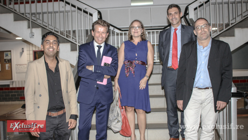 Les 5 membres du Jury: Me Réchad Patel, Christophe Bégert, Elsa Teurnier, Rémi Barrué-Belou, et Frédéric Sauvageot
