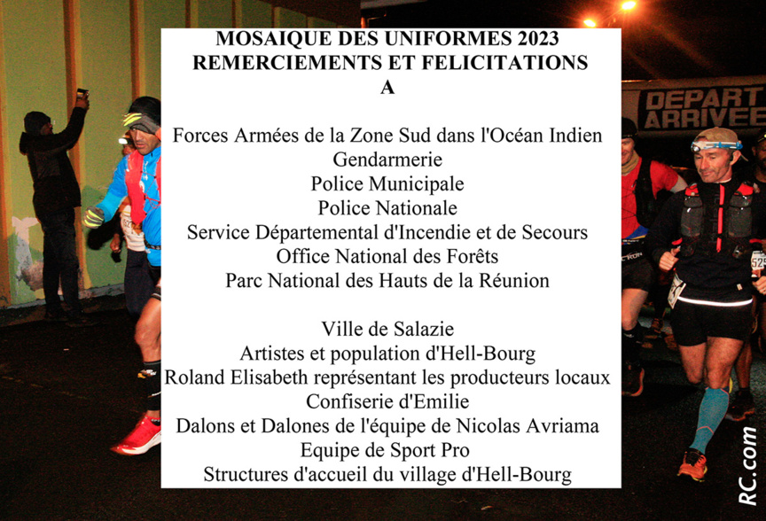 Mosaïque des Uniformes: le Préfet de La Réunion a couru son premier trail !