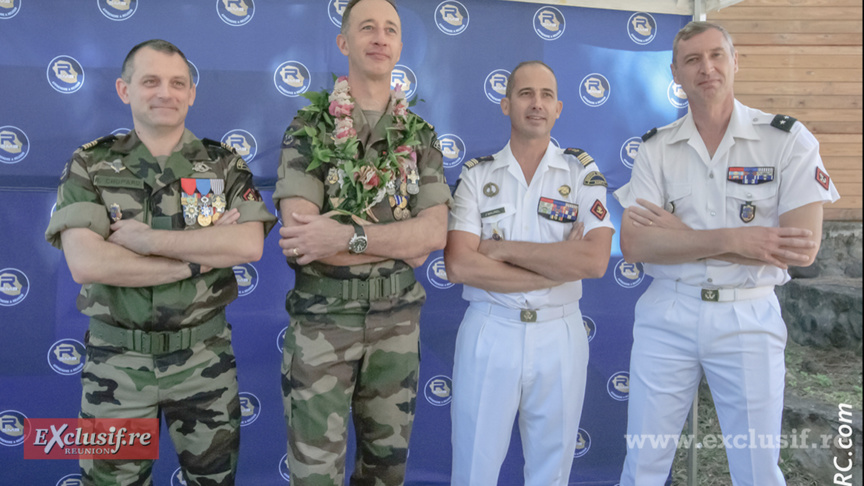 Une photo rare: 4 chefs de corps du RSMA-R: Régis Chopard, Laurent de Saint-Blanquat, Julien Maurel et Pierre Winckel