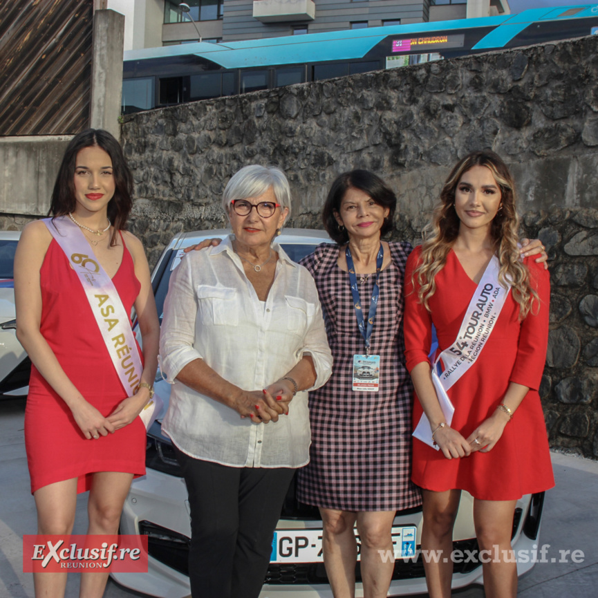 Michèle Mouton et Julie Sidiot, responsable communication ASA Réunion, avec Kenza et Lina Michèle Mouton et Julie Sidiot, responsable communication ASA Réunion, avec Kenza et Lina
