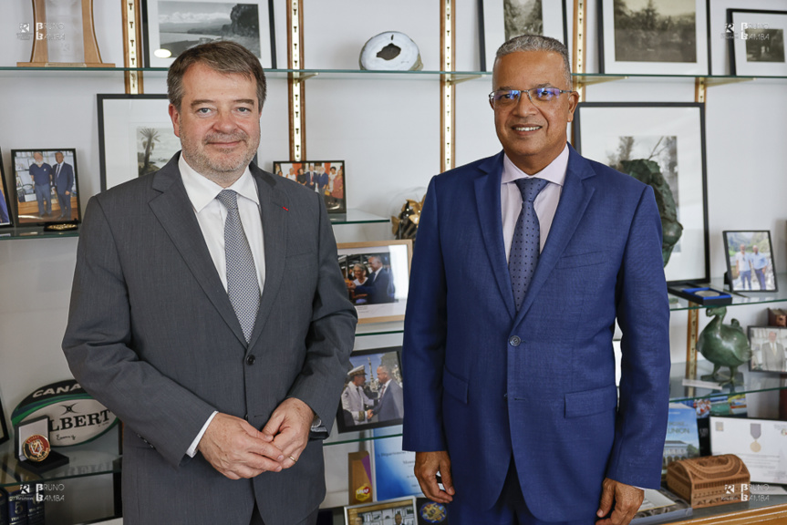 Pierre-François Mourier, Recteur de l'Académie de La Réunion, et Cyrille Melchior, président du Département