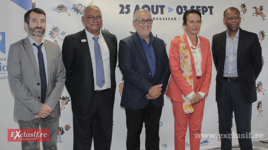 Manuel Berthou, Claude Villendeuil, Gilles Hubert, Huguette Bello, et Joseph Bréma