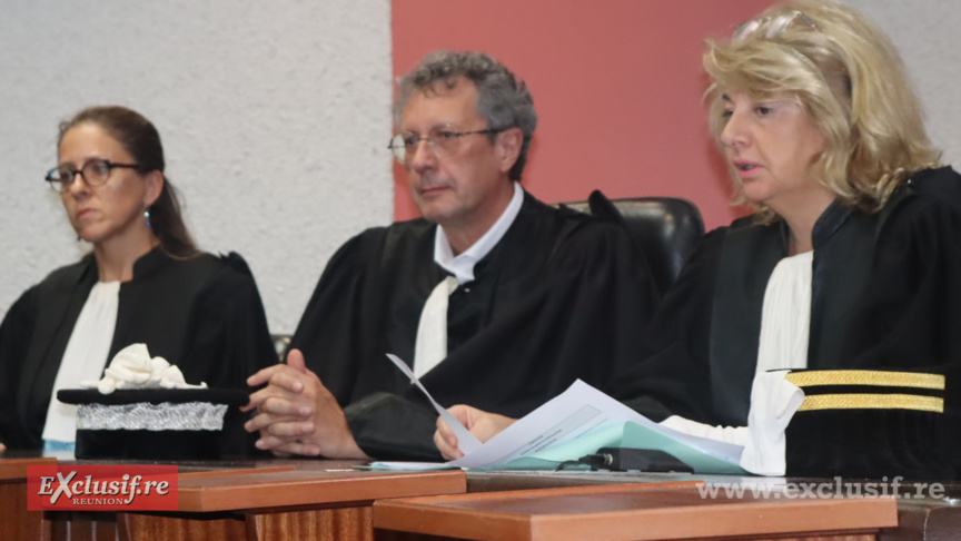 Emmanuelle Wacongne (à droite), présidente du Tribunal Judiciaire de Saint-Denis
