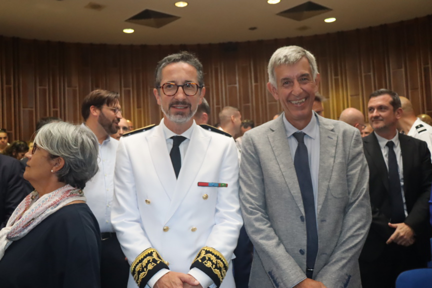 Jérôme Filippini, Préfet de La Réunion, et Alain Chateauneuf, président de la Cour d'appel
