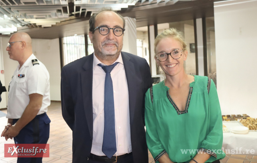 Nicolas Pehau, président des Chambres Régionales des Comptes (CRC) de La Réunion et de Mayotte, et Caroline Calbo,  procureure du TJ de Saint-Pierre