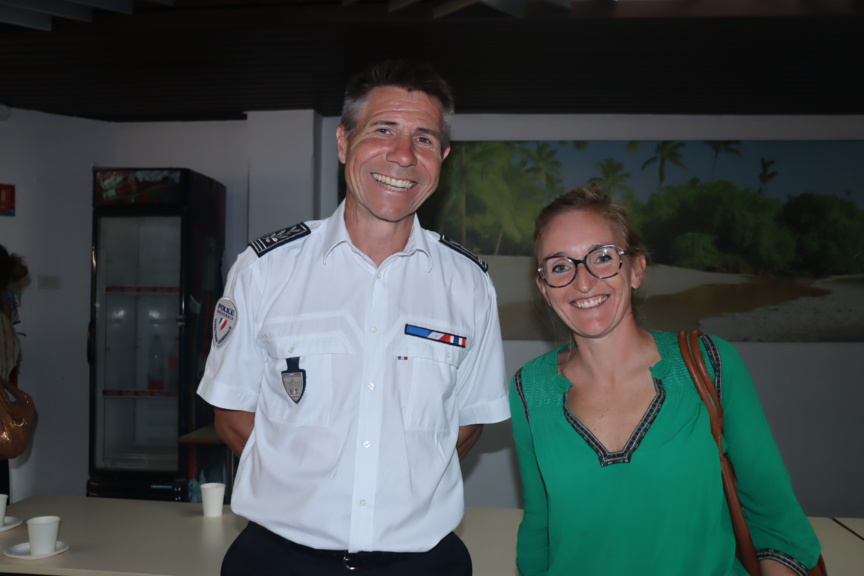 Laurent Chavanne, nouveau directeur territorial de la Police Nationale, et Caroline Calbo, procureure de la République de Saint-Pierre, sur le départ également