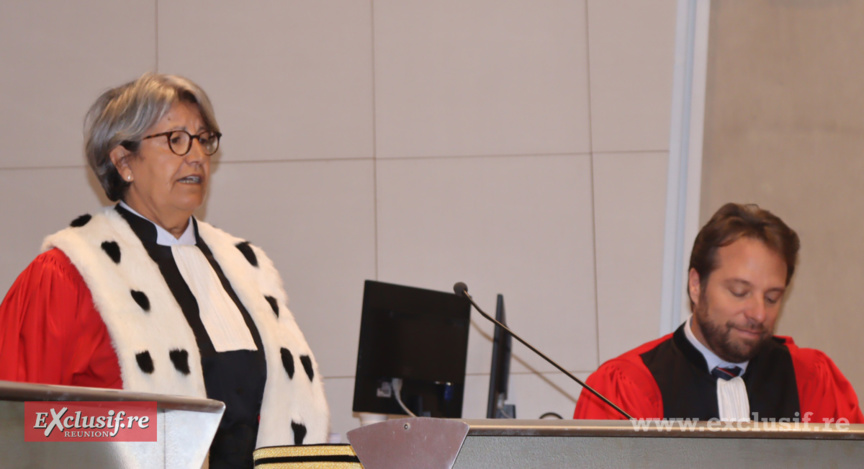 Fabienne Atzori, procureure générale près la cour d'appel de Saint-Denis, et Jean-Philippe Rey, substitut général en charge du secrétariat général du parquet de la cour d’appel Fabienne Atzori, procureure générale près la cour d'appel de Saint-Denis, et Jean-Philippe Rey, substitut général en charge du secrétariat général du parquet de la cour d’appel
